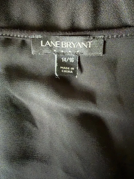 Lane Bryant Black Draped Open-Front Cardigan - Picture 3 of 4